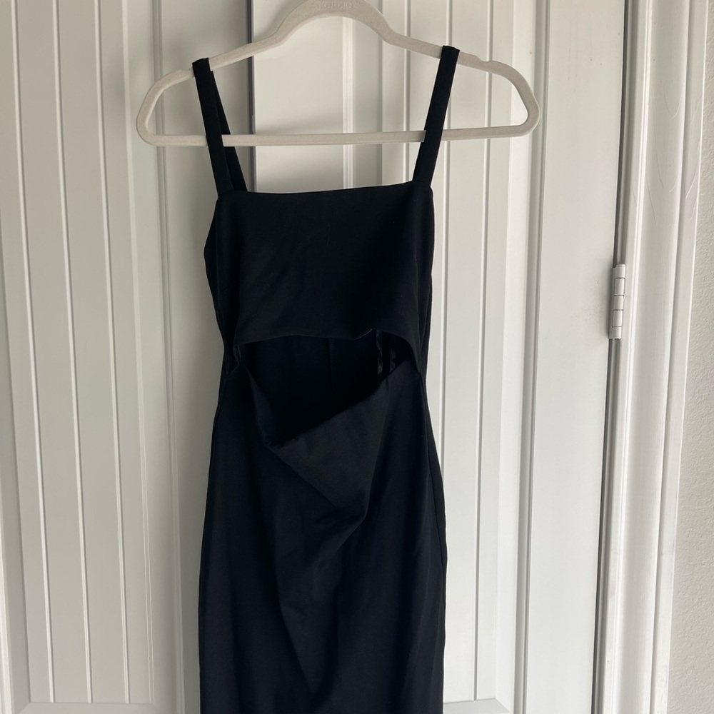 Black cutout cocktail dress